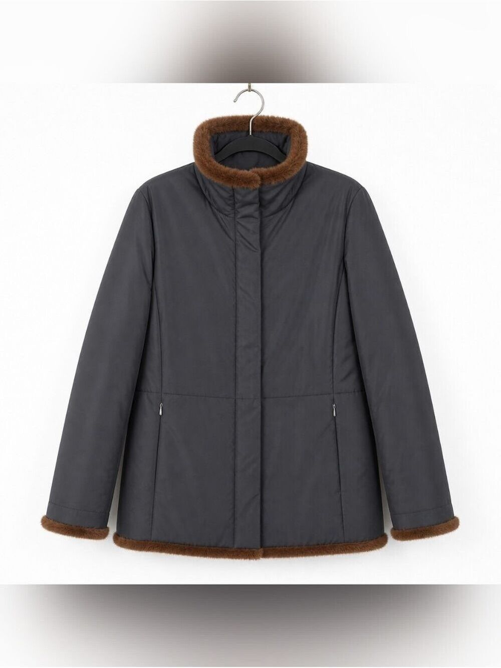 Andrew Marc Black Quilted Jacket Womens Large Thermolite